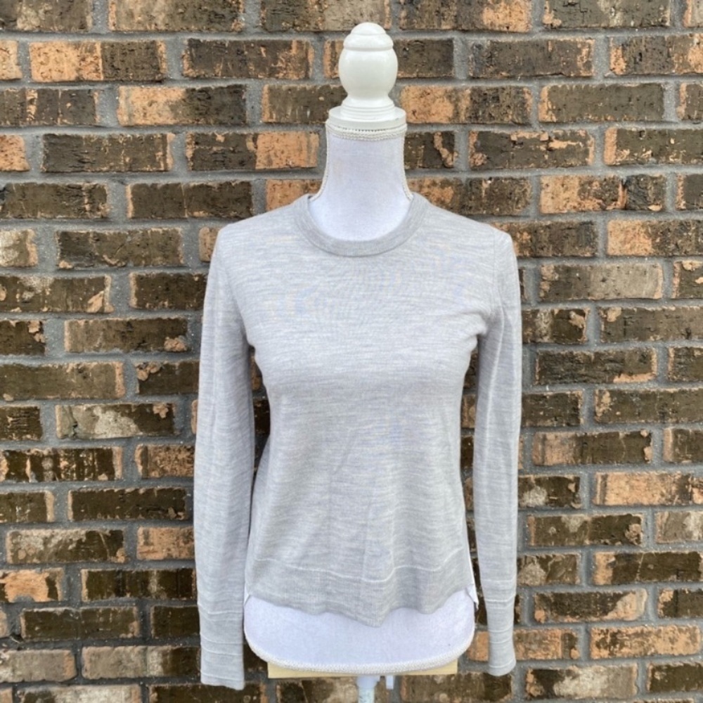 Veronica Beard Gray Crew Neck Sweater